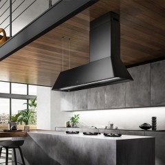 Elica PRF0171195 Ikona Maxxi Pure BL MAT/F/120 Απορροφητήρας Νησίδα Ανακύκλωσης 120cm Μαύρος